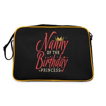 Kindermädchen Der Geburtstagsprinzessin Für - Retro Tasche - Schwarz/Gold - Hinten
