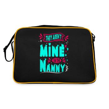 Sie Gehören Nicht Mir, Ich Bin Das Kindermädchen - Retro Tasche - Schwarz/Gold - Hinten