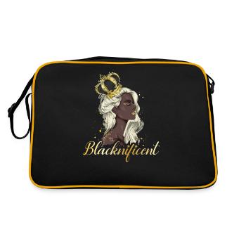 Blacknificent pour les fiers Afro-Américains - Sac Retro - noir/or - Dos