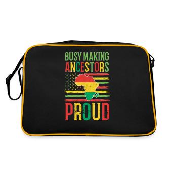 Employés, ancêtres fiers de l’Africain - Sac Retro - noir/or - Dos