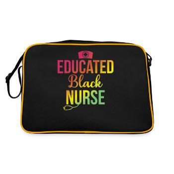 Infirmière noire éduquée pour les fiers - Sac Retro - noir/or - Dos