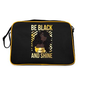 Soyez noir et brillez pour les fiers - Sac Retro - noir/or - Dos