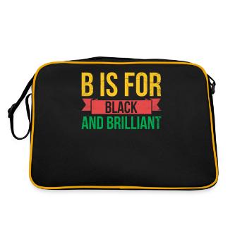 B stands for black and brilliant for Pride African - Retro Bag - black/gold - Back