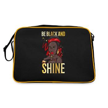 Soyez noir et brillez pour les fiers - Sac Retro - noir/or - Dos