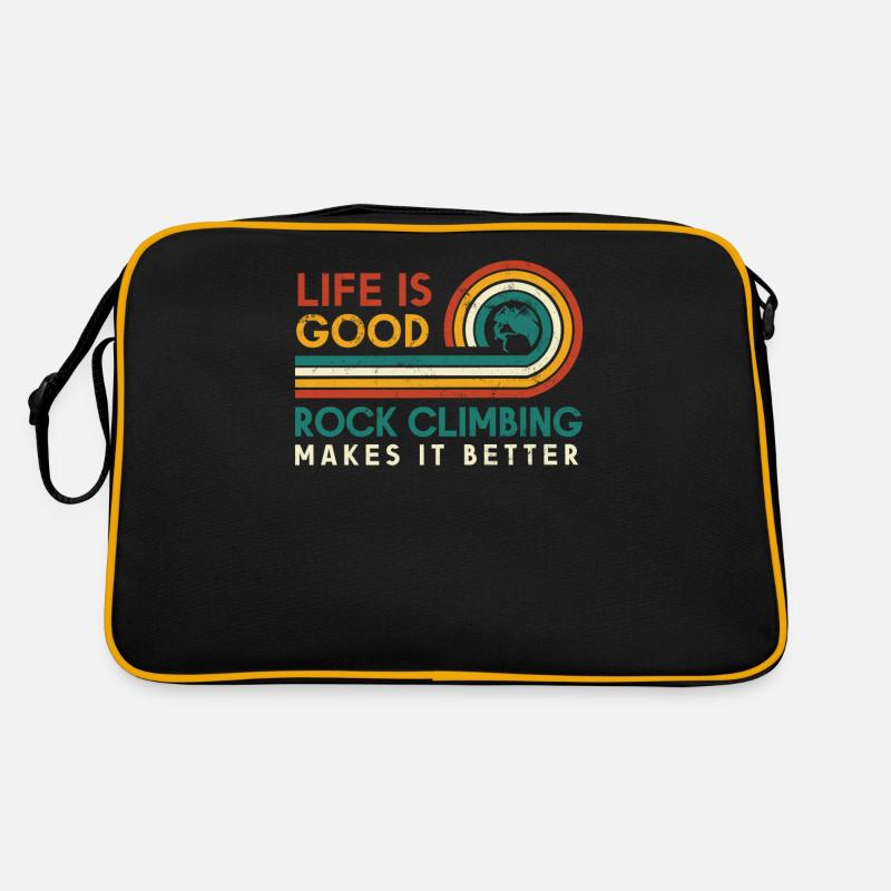 Life is good. Climbing makes it better Retro Bag
