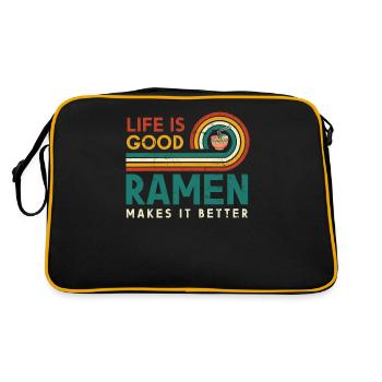 Life Is Good Ramen Makes It Better Noodles Too - Retro Bag - black/gold - Back