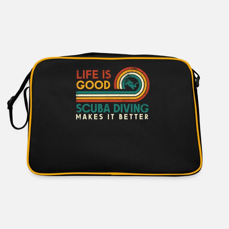 Life is good, diving makes it better Retro Bag