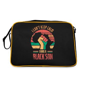 Je ne peux pas rester calme, j’ai un - Sac Retro - noir/or - Dos