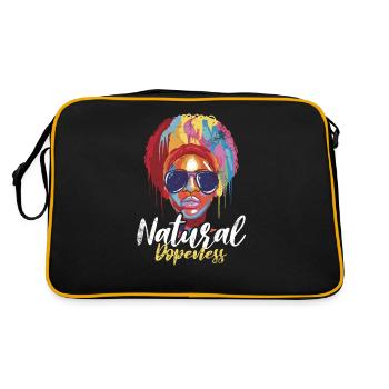Natural Stupidity For Proud African Americans - Retro Bag - black/gold - Back