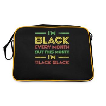 Je suis noir tous les mois, mais ce mois-ci, je suis - Sac Retro - noir/or - Dos