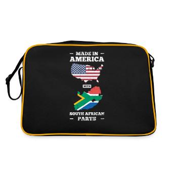 Fabriqué en Amérique avec des pièces sud-africaines - Sac Retro - noir/or - Dos