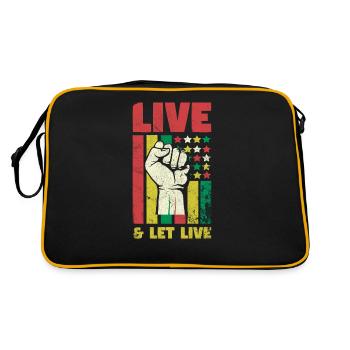 Live & Let Live for the Pride of African Americans - Retro Bag - black/gold - Back