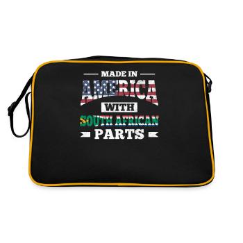 Fabriqué en Amérique avec des pièces sud-africaines pour - Sac Retro - noir/or - Dos