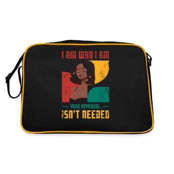 I am who I am, your consent will not - Retro Bag - black/gold - Back