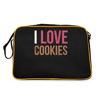 J’adore les biscuits pour les boulangers ou les amateurs de pâtisserie - Sac Retro - noir/or - Dos