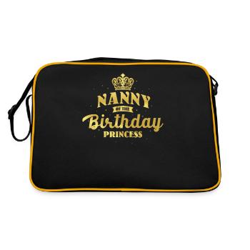 Kindermädchen Der Geburtstagsprinzessin Für - Retro Tasche - Schwarz/Gold - Hinten
