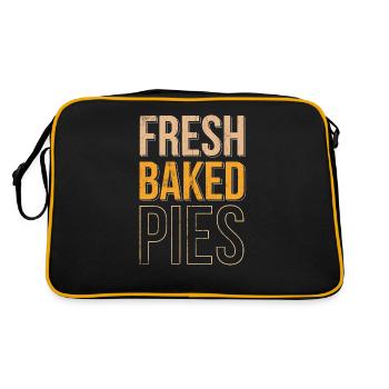 Gâteaux fraîchement sortis du four pour les boulangers ou les amateurs de pâtisserie - Sac Retro - noir/or - Dos