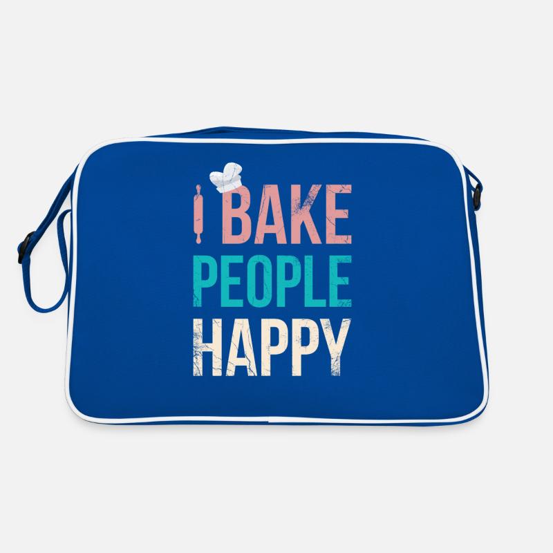 Ich Backe Menschen Glücklich Für Bäcker Oder Retro Tasche