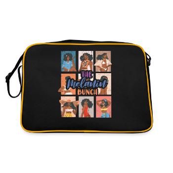 Das Melanin-bündel Für Stolze Afroamerikaner - Retro Tasche - Schwarz/Gold - Hinten