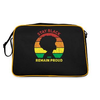 Restez noir et restez fier rétro pour la fierté - Sac Retro - noir/or - Dos