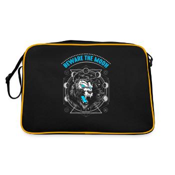 Beware of the moon design for - Retro Bag - black/gold - Back