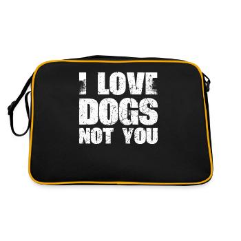 J’aime les chiens, pas vous concevez pour - Sac Retro - noir/or - Dos