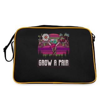 Great feminist energy design for - Retro Bag - black/gold - Back