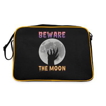 Beware of the moon design for - Retro Bag - black/gold - Back