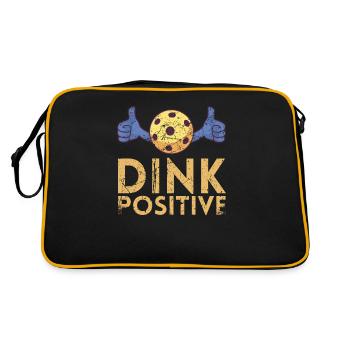 Dink Positive For Pickleball Players Or - Retro Bag - black/gold - Back