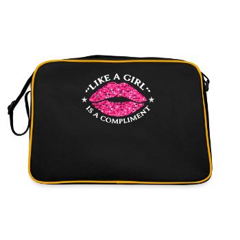 Like a Girl est un compliment pour les féministes - Sac Retro - noir/or - Dos
