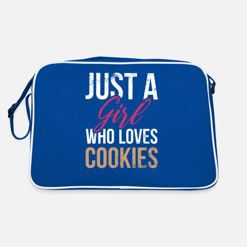 Nur Ein Mädchen, Das Kekse Zum Bäcker Oder Backen Retro Tasche