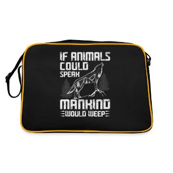 If animals could speak, humanity would - Retro Bag - black/gold - Back