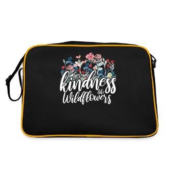 Spread Kindness Like Wildflowers - Retro Bag - black/gold - Back