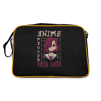 Sakura Haruno Japanische Anime-figur - Retro Tasche - Schwarz/Gold - Hinten