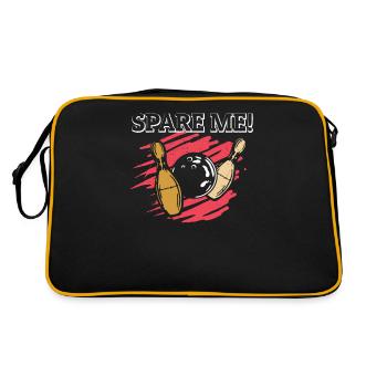 Bowl Design Bowling Player Sport Für Bowler - Retro Tasche - Schwarz/Gold - Hinten