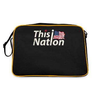 This design of the nation Us flag for the - Retro Bag - black/gold - Back
