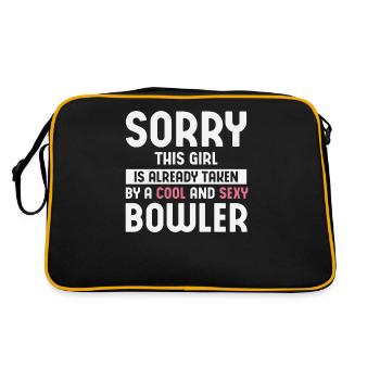 Bowl Design Bowling Player Sport Pour les Bowlers - Sac Retro - noir/or - Dos