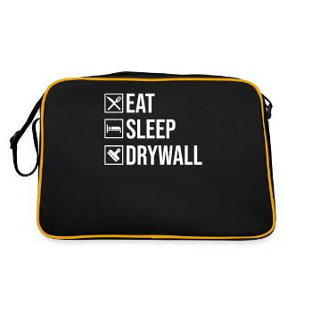 Conception de cloison sèche Eat Sleep pour un - Sac Retro - noir/or - Dos