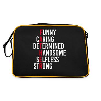Funny Care Resolutely Handsome - Retro Bag - black/gold - Back