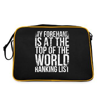 Meine Vorhand Ist An Der Spitze Der Welt Für - Retro Tasche - Schwarz/Gold - Hinten