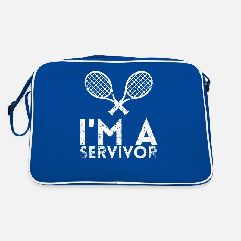 Ich Bin Ein Servivor-tennisschläger-design Für Retro Tasche