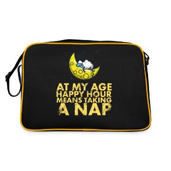 At My Age Means Happy Hour, A - Retro Bag - black/gold - Back