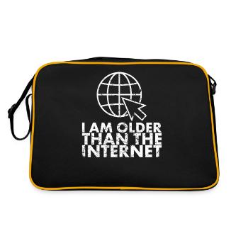 Ich Bin Älter Als Das Internet, Um Alt Zu Werden - Retro Tasche - Schwarz/Gold - Hinten