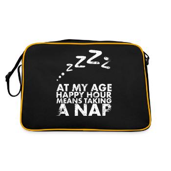 At My Age Means Happy Hour, A - Retro Bag - black/gold - Back