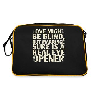 Love may be blind, but marriage is certainly a - Retro Bag - black/gold - Back