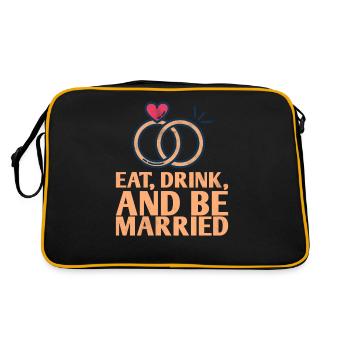 Eat, drink and be more married - Retro Bag - black/gold - Back