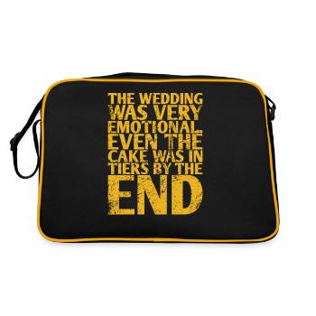 Le mariage était très émouvant, même le gâteau - Sac Retro - noir/or - Dos