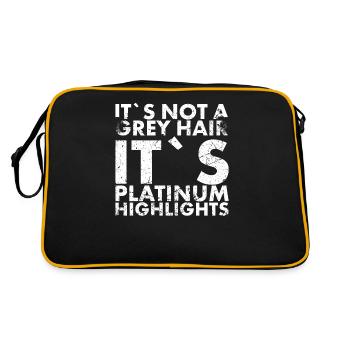 Ce ne sont pas des cheveux gris, c’est du platine pour - Sac Retro - noir/or - Dos