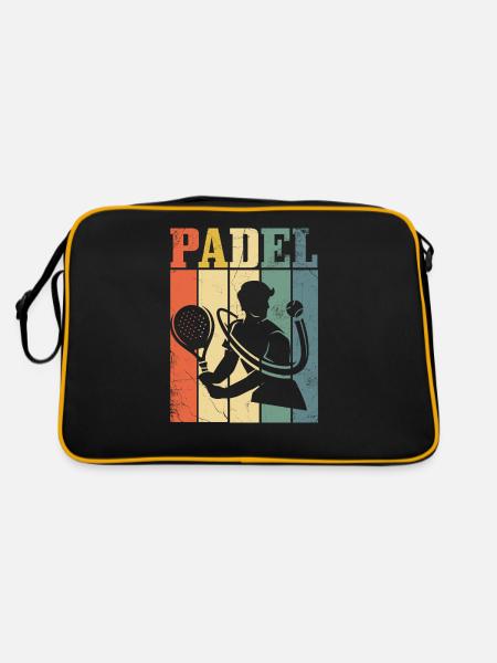 Padelschlägerball Retro-design Für Padel-tennis - Retro Tasche - Schwarz/Gold - Hinten