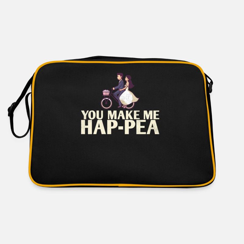 They Make Me Hap-pea-Marriage-Design For The Bride Retro Bag